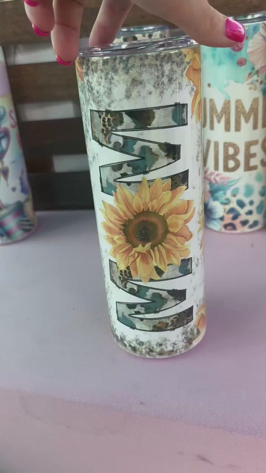 Sunflower 'Mom' - 20oz Tumbler